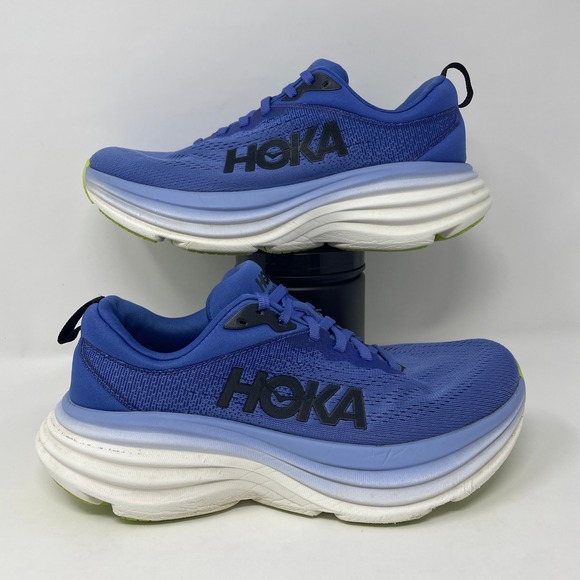Hoka One One Bondi 8 Shoes Women's Size 7 Medium B Blue White Athletic Sneakers - Picture 2 of 6
